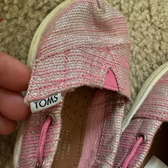 Tom's toddler girl pink sparkly boot shoes sneakers size 5 - Picture 5 of 7